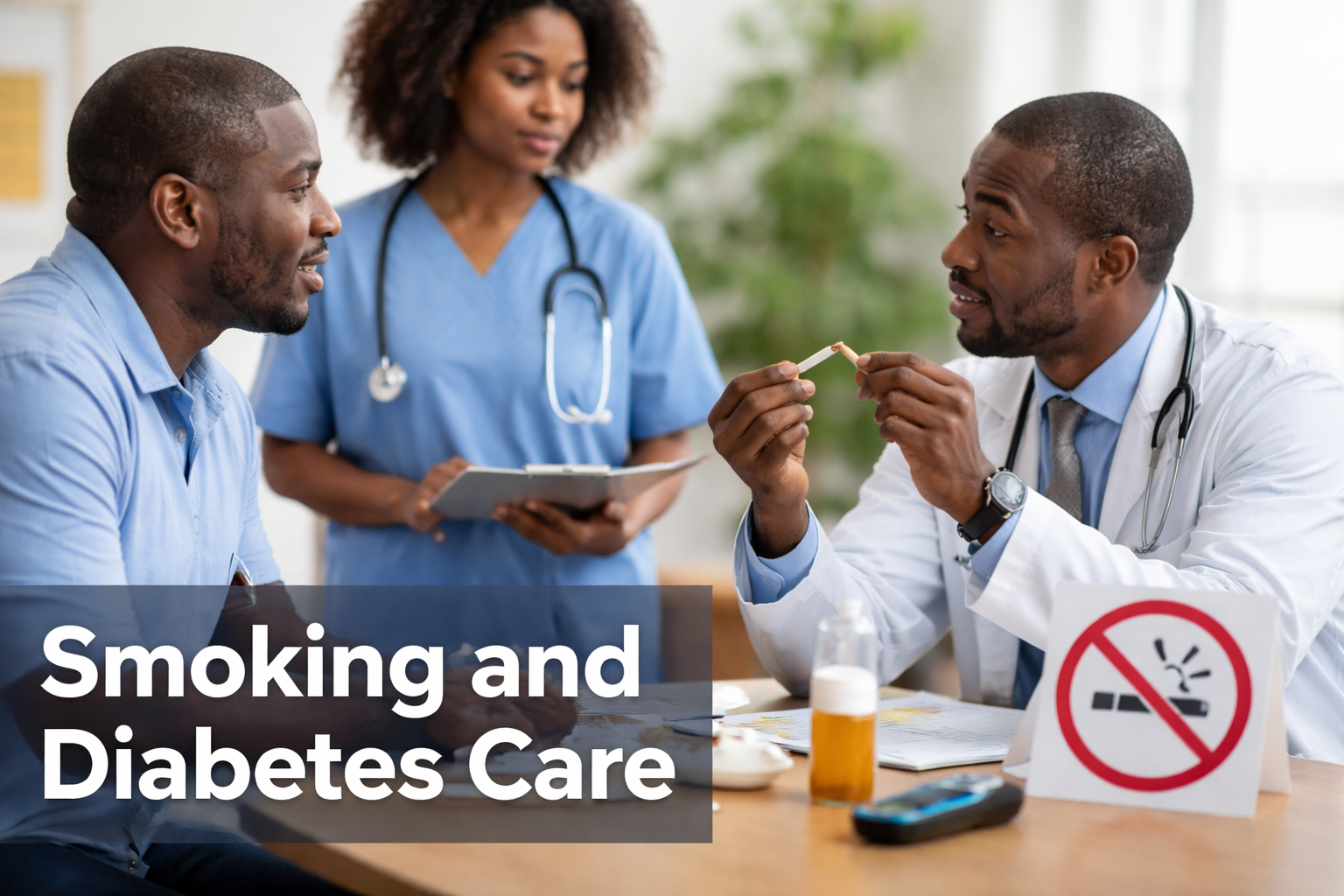 Discussing smoking cessation and diabetes care